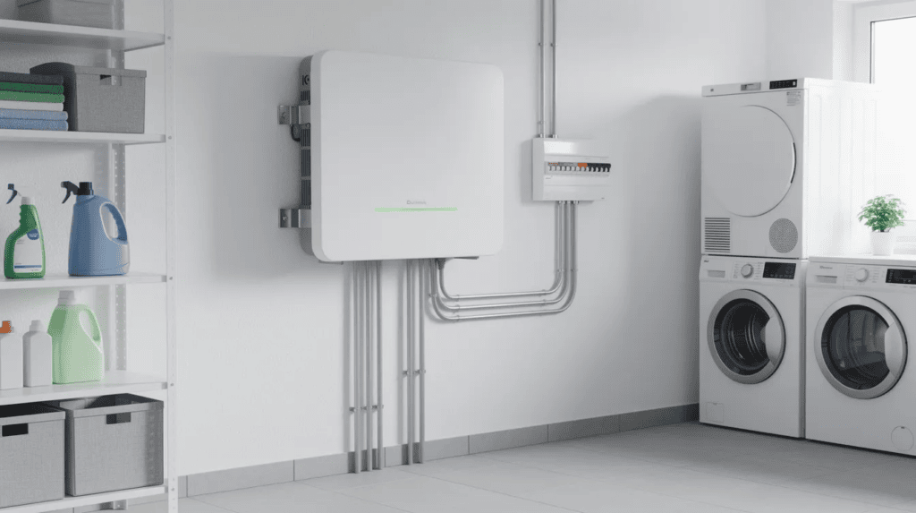 Energiespeicher für nachhaltige Energieversorgung in Haushalten.
