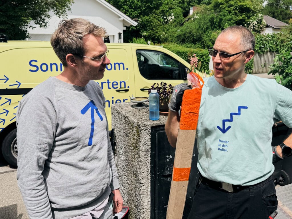 Sonnwärts-Team beim Projekt in Söcking bei Starnberg
